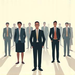 Illustrazione di dipendenti scollegati