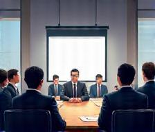 Illustrazione di dirigenti in una sala riunioni